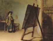 REMBRANDT Harmenszoon van Rijn The Aristst in his Studio (mk08) china oil painting artist